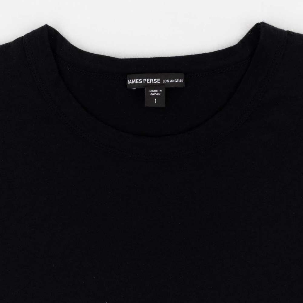 James Perse Elevated Lotus Long-Sleeve Crew Black Men's Small - Picture 3 of 5